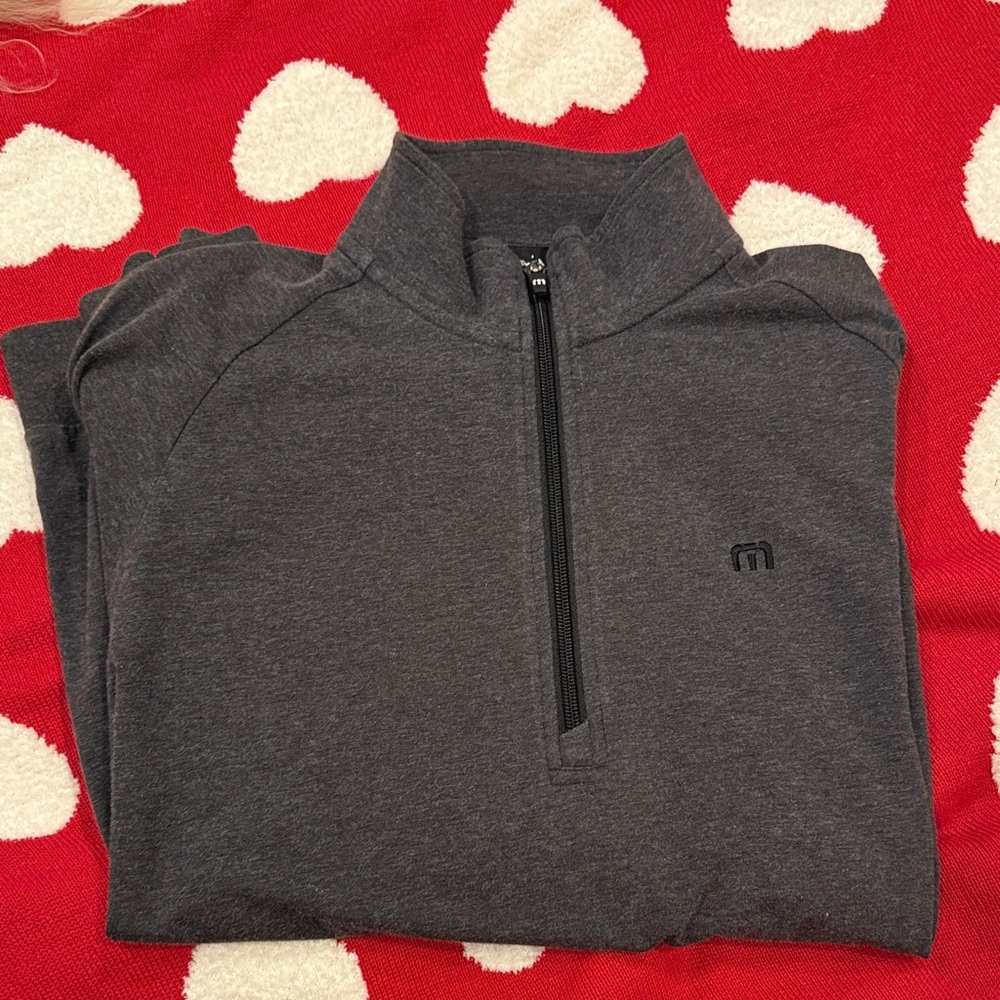 Travis Mathew Charcoal Zip-Up Sweater